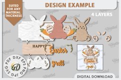 Easter Wooden Decor Laser Cut. Home Decor. Easter Decor SVG Product Image 3