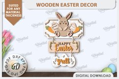 Easter Wooden Decor Laser Cut. Home Decor. Easter Decor SVG Product Image 1
