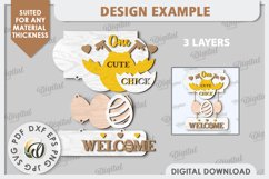 Easter Wooden Decor Laser Cut. Home Decor. Easter Decor SVG Product Image 3