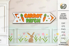 Carrot Patch SVG. Easter Directional Sign Laser Cut Product Image 1