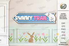 Bunny Trail SVG. Easter Directional Sign Laser Cut Product Image 1