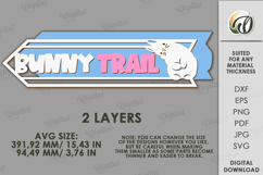 Bunny Trail SVG. Easter Directional Sign Laser Cut Product Image 2
