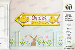 Easter Directional Signs Laser Cut Bundle. Easter Decor SVG Product Image 7