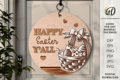Easter Round Signs Laser Cut Bundle. Easter Door Signs SVG Product Image 7