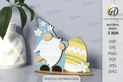 3D Easter Gnomes Bundle Laser Cut. Easter Stand Decor SVG Product Image 13