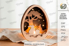 3D Easter Lamp Laser Cut. Night Lamp. Led Lamp SVG Product Image 1
