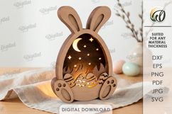 3D Easter Lamps Bundle Laser Cut. Night Lamp. Led Lamp SVG Product Image 4