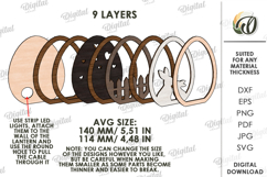 3D Easter Lamp Laser Cut. Night Lamp. Led Lamp SVG Product Image 2