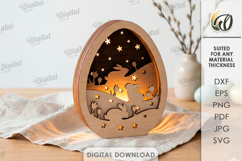 3D Easter Lamps Bundle Laser Cut. Night Lamp. Led Lamp SVG Product Image 8
