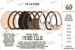 3D Easter Lamp Laser Cut. Night Lamp. Led Lamp SVG Product Image 2