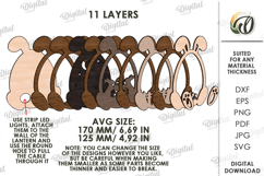 3D Easter Lamp Laser Cut. Night Lamp. Led Lamp SVG Product Image 2