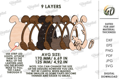 3D Easter Lamp Laser Cut. Night Lamp. Led Lamp SVG Product Image 2