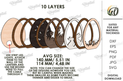 3D Easter Lamp Laser Cut. Night Lamp. Led Lamp SVG Product Image 2