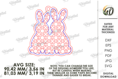 Easter Rattan Ornament Laser Cut. Easter Bunny SVG Product Image 2