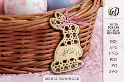 Easter Rattan Ornaments Bundle Laser Cut. Gift Tag SVG Product Image 6