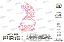 Easter Rattan Ornament Laser Cut. Easter Bunny SVG Product Image 2