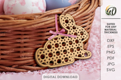 Easter Rattan Ornaments Bundle Laser Cut. Gift Tag SVG Product Image 7