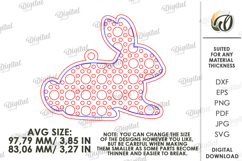 Easter Rattan Ornament Laser Cut. Easter Bunny SVG Product Image 2