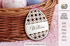 Easter Rattan Ornament Laser Cut. Easter Egg SVG Product Image 1