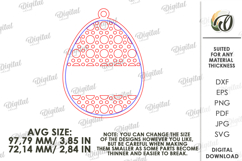 Easter Rattan Ornament Laser Cut. Easter Egg SVG Product Image 2