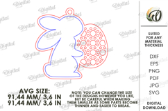 Easter Rattan Ornament Laser Cut. Easter Bunny SVG Product Image 2