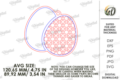 Easter Rattan Ornament Laser Cut. Easter Egg SVG Product Image 2