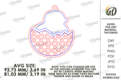 Easter Rattan Ornament Laser Cut. Chick SVG Product Image 2