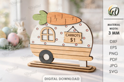 3D Easter Stand Laser Cut. Easter Stand Decor SVG Product Image 1