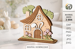 3D Easter Stand Laser Cut. Easter Stand Decor SVG Product Image 1