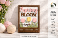 3D Easter Wall Decor Laser Cut. Easter Wall Sign SVG Product Image 1