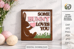 3D Easter Wall Decor Laser Cut. Easter Wall Sign SVG Product Image 1
