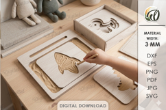 Educational Kids Game Laser Cut. Montessori Game SVG Product Image 1