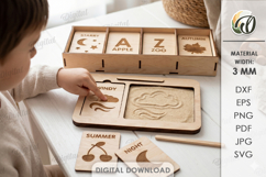 Educational Kids Game Laser Cut. Montessori Game SVG Product Image 1