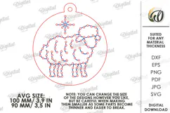 Christmas Embroidery Ornaments Laser Cut. Stitch Pattern SVG Product Image 2