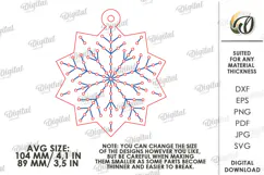 Christmas Embroidery Ornaments Laser Cut. Stitch Pattern SVG Product Image 2