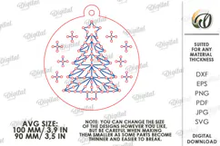 Christmas Embroidery Ornaments Laser Cut. Stitch Pattern SVG Product Image 2