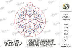 Christmas Embroidery Ornaments Laser Cut. Stitch Pattern SVG Product Image 3
