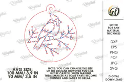 Christmas Embroidery Ornaments Laser Cut. Stitch Pattern SVG Product Image 2
