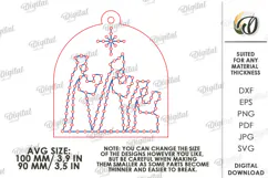 Christmas Embroidery Ornaments Laser Cut. Stitch Pattern SVG Product Image 2