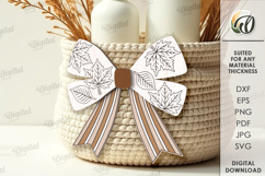 Wooden Fall Bowties Bundle Lasercut. Wooden Accessories SVG Product Image 12