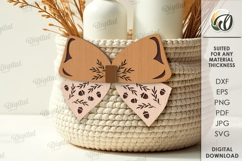 Wooden Fall Bowties Bundle Lasercut. Wooden Accessories SVG Product Image 6