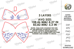 Wooden Fall Bow Lasercut. Wooden Accessories SVG Product Image 2