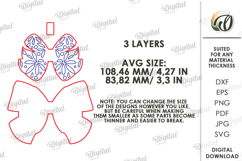 Wooden Fall Bow Lasercut. Wooden Accessories SVG Product Image 2