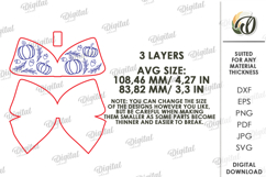 Wooden Fall Bow Lasercut. Wooden Accessories SVG Product Image 2