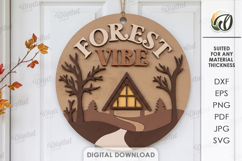 Fall Round Signs Laser Cut. Autumn quotes SVG. Home decor Product Image 4