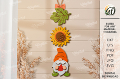 Wooden Fall Wall Decors Bundle Lasercut. Fall Wall Decor SVG Product Image 2