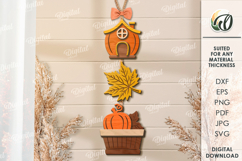 Wooden Fall Wall Decors Bundle Lasercut. Fall Wall Decor SVG Product Image 12