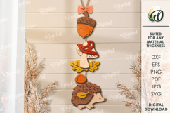 Wooden Fall Wall Decors Bundle Lasercut. Fall Wall Decor SVG Product Image 4