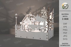 Wooden Christmas Lamps Bundle Lasercut. Christmas Lamps SVG Product Image 5