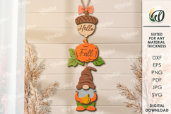 Wooden Fall Wall Decors Bundle Lasercut. Fall Wall Decor SVG Product Image 5